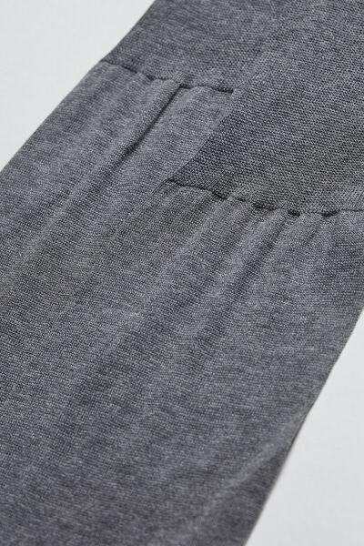 Grey Long Lisle Cotton Socks, Grey Blend, large image number 2