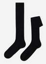 Black Long Wool And Cotton Socks, Men