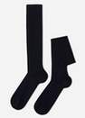 Calzedonia - Blue Long Ribbed Lisle Socks
