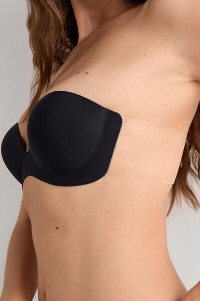Black Transparent Back Strapless Bralette, Black, large image number 8