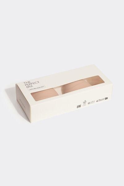 Beige Strapless Push-Up Bra, Soft Beige, large image number 4