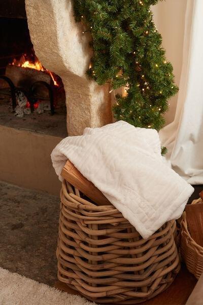 Cream Fleece Blanket, , medium