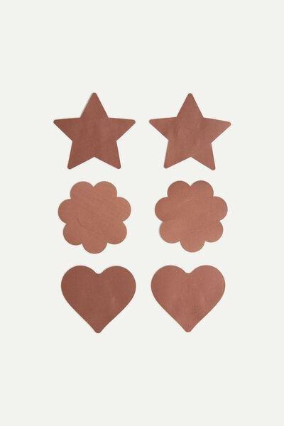 Beige Fabric Pasties, Set Of 6, , medium