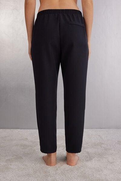 Black Straight Leg Trousers, Black, large image number 4