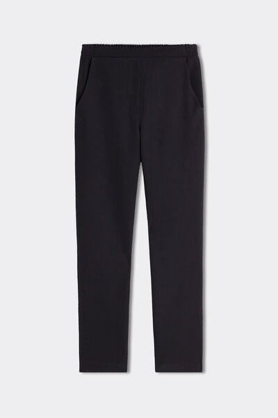 Black Straight Leg Trousers, Black, large image number 8