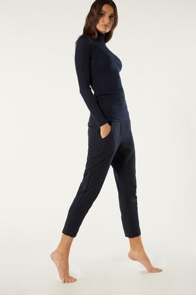 Navy Straight Leg Trousers, Intense Blue, large image number 3