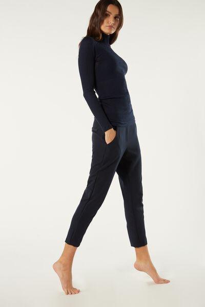 Navy Straight Leg Trousers, , large image number 4