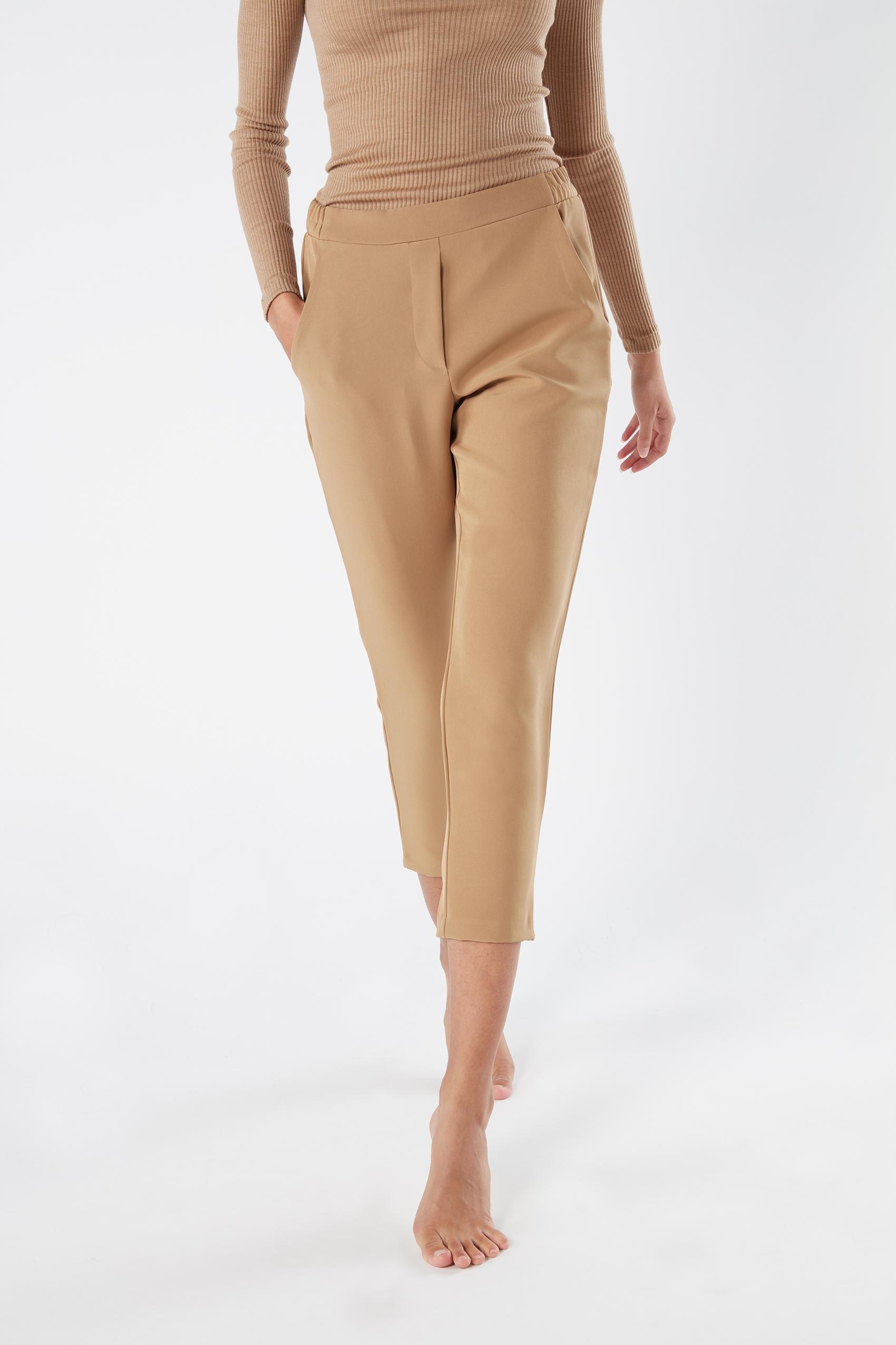 Beige Pocketed Trousers, , large image number 0