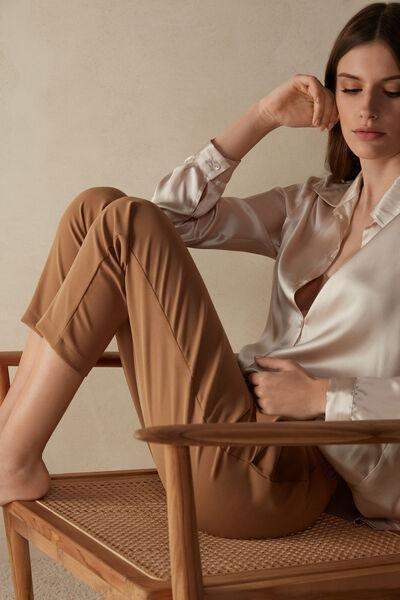 Beige Pocketed Trousers, , large image number 1