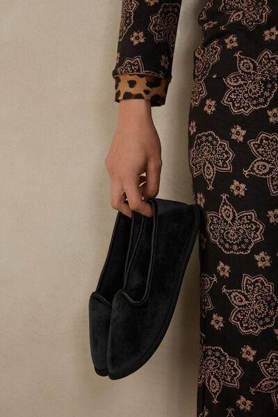 Black Friulian-Style Slippers, , large image number 1
