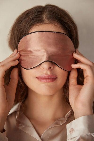 قناع نوم من الحرير الوردي ، للنساء - مقاس واحد, Satin Pink, large image number 0