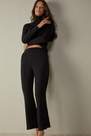Intimissimi - BLACK Modal Fleece with Cashmere Palazzo Trousers