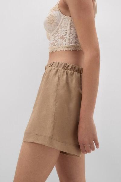 Beige The Pure Linen Plain-Weave Linen Shorts, 5601_166K, large image number 5