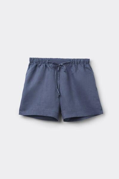 Blue The Pure Linen Plain-Weave Linen Shorts, 5601_167K, large image number 3