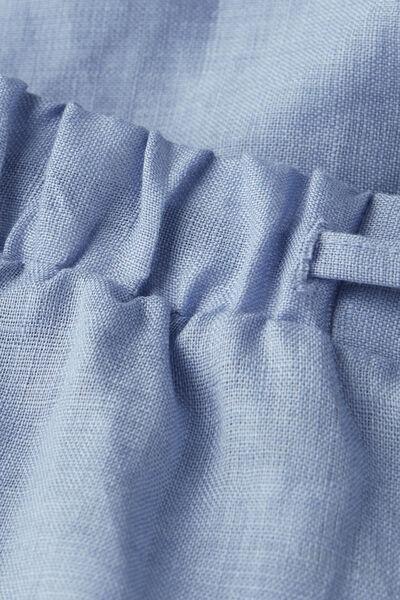 Blue Linen Canvas Shorts, 5601_550J, large image number 4