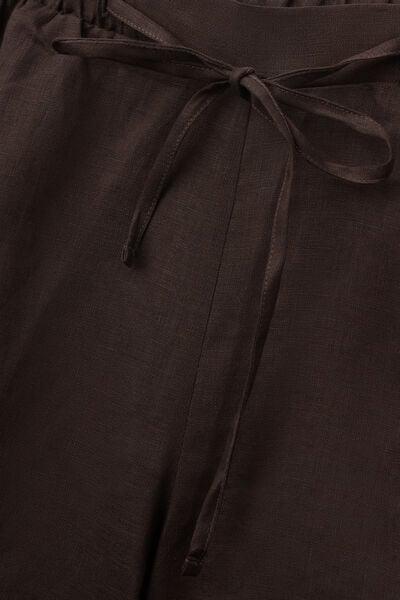Brown The Pure Linen Plain-Weave Linen Shorts, 5601_705J, large image number 4