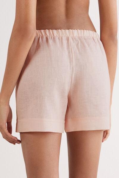 Pink Linen Canvas Shorts, , large image number 3