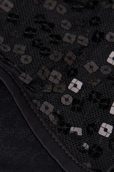 Black See The Magic Sequin Hot Pants, Black, large image number 4