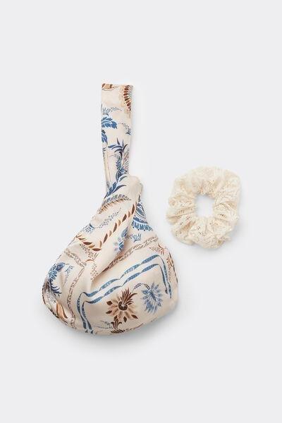 Multicolour Scrunchie And Clutch Bag Set, 5601_868J, medium