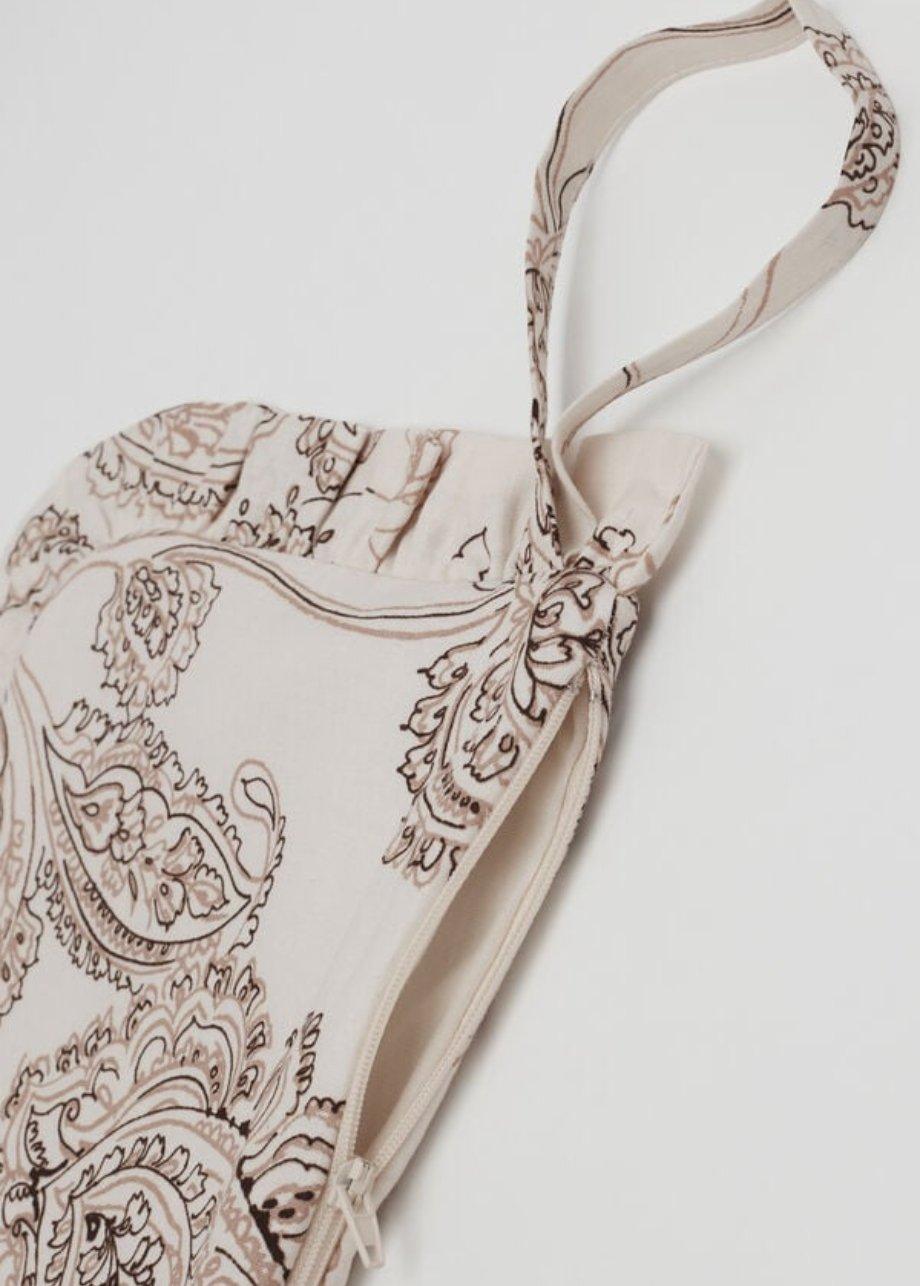 Beige Paisley Print Clutch, 5601_113K, large image number 1