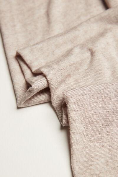 Beige Blend Modal And Cashmere Leggings, , large image number 4
