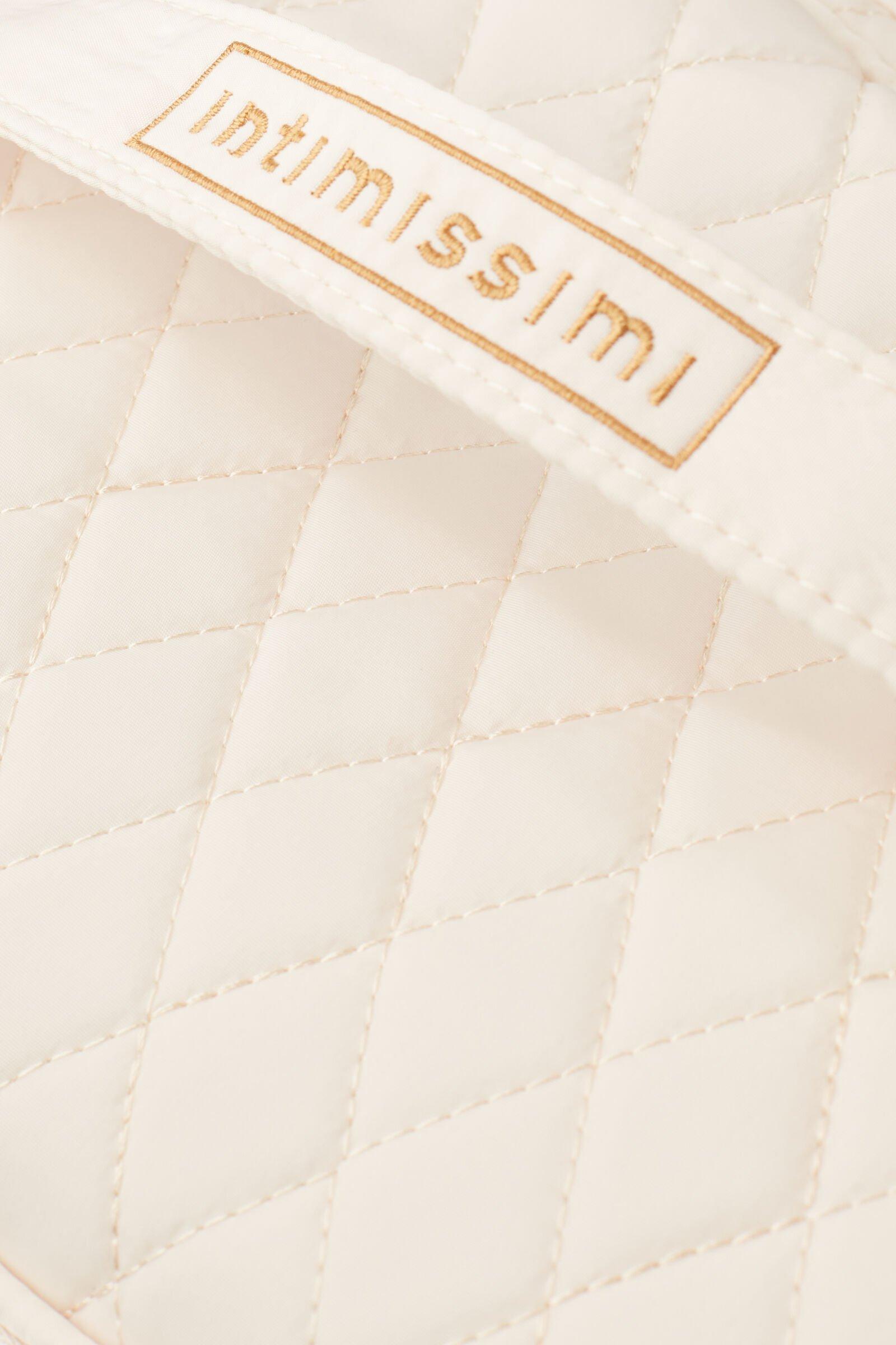 Cream Beauty Bag, Silk, large image number 1