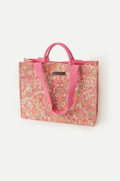 Pink Summer Cashmere Print Bag, , large image number 1