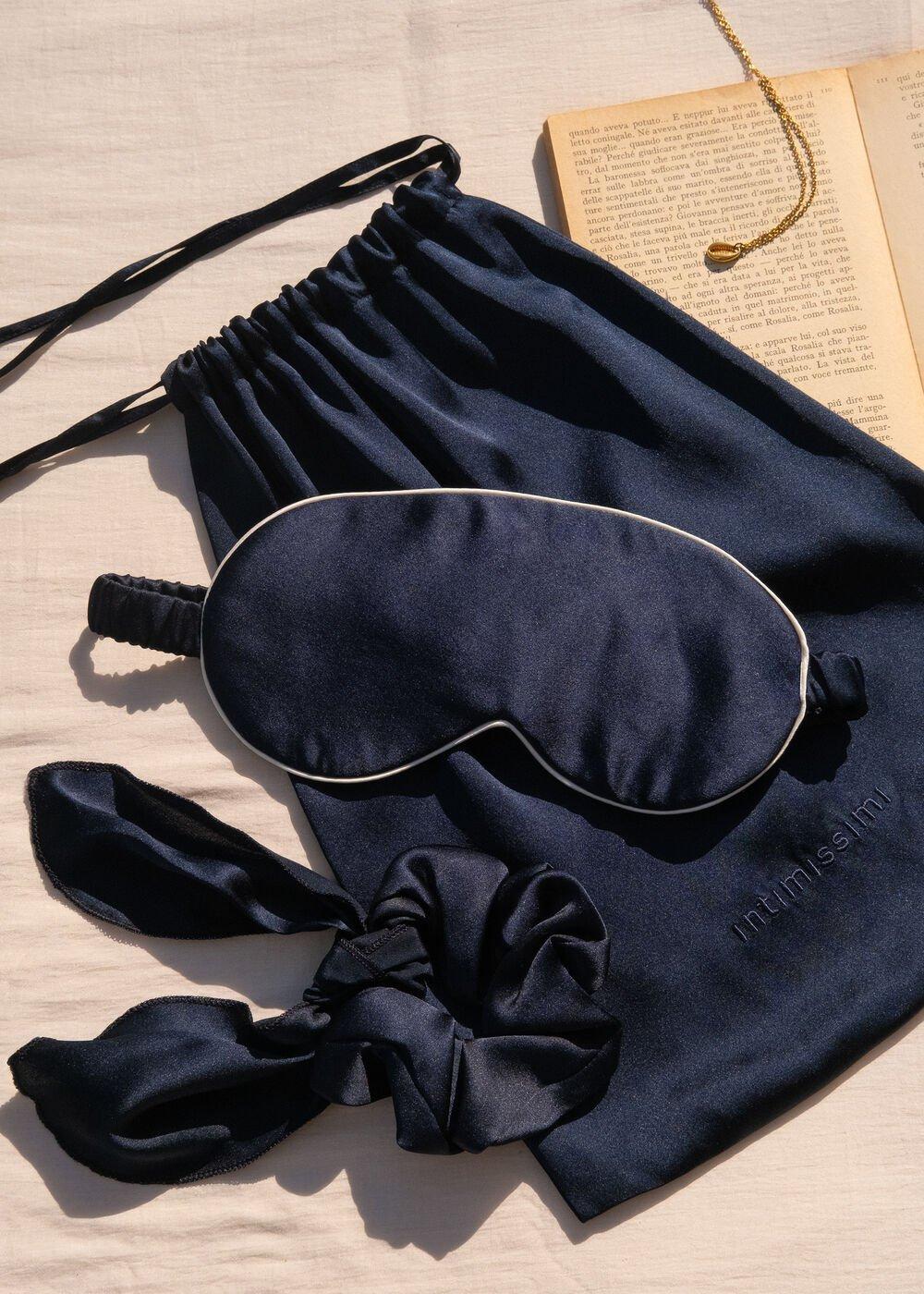 Navy Silk Set, Midnight Blue, large image number 0
