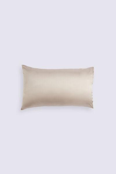 Beige Rectangular Silk Pillowcase, 5601_651I, large image number 0