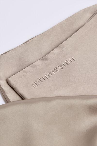 Beige Rectangular Silk Pillowcase, 5601_651I, large image number 1