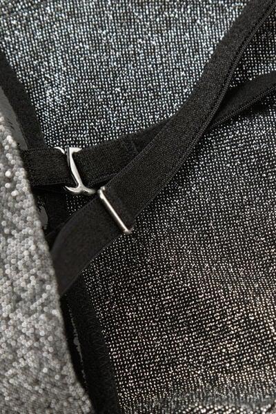 Black Shimmering Passion Lame Giada Bodysuit, 5601_031K, large image number 6