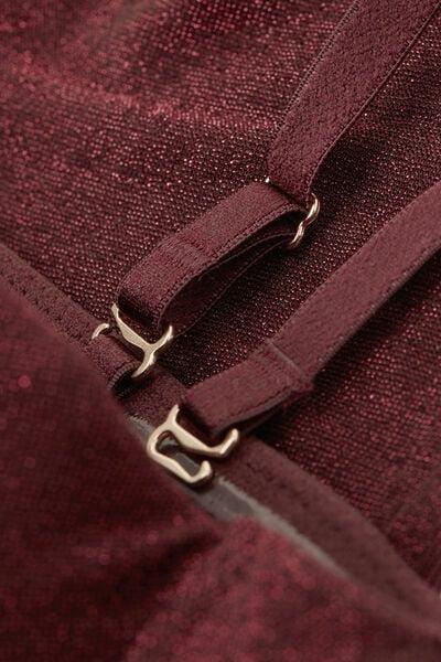 Burgundy Shimmering Passion Lame Giada Bodysuit, 5601_032K, large image number 8