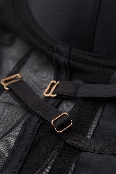 Black Giada Handcrafted Luxury Bodysuit, Black, large image number 6