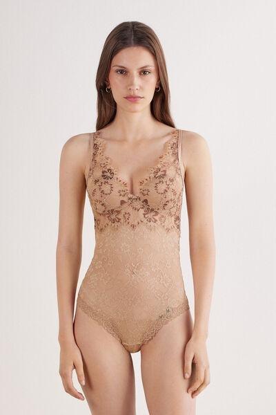 Beige Summer Glow Bodysuit, , large image number 0