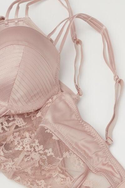 Pink The Art Of Lingerie Satin Bodysuit, 5601_059K, large image number 4