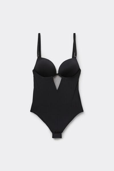 Black Open-Back Bodysuit, , large image number 2