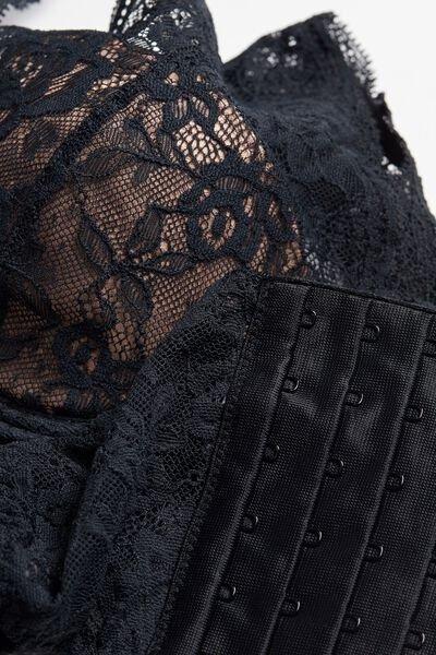 Black Eleonora Lace Bodysuit, , large image number 5