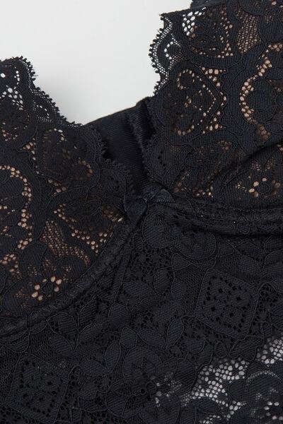 Black Eleonora Lace Bodysuit, , large image number 4