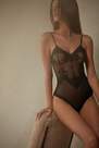Intimissimi - Black Pretty Flower Tulle And Lace Body