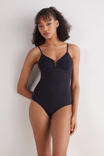 Black Fresh Bamboo Bodysuit, , large image number 1