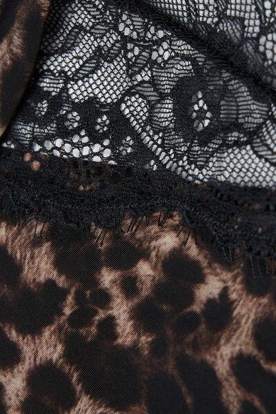 Black Luxurious Leopard Bodysuit, , large image number 4