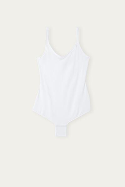 Intimissimi - White Supima Cotton Vest Bodysuit