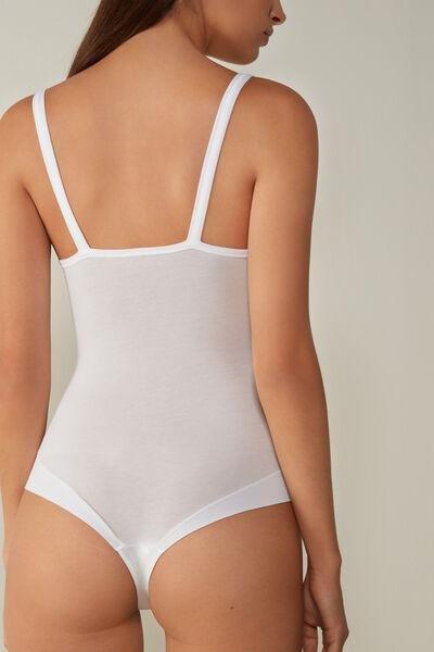 Intimissimi - White Supima Cotton Vest Bodysuit