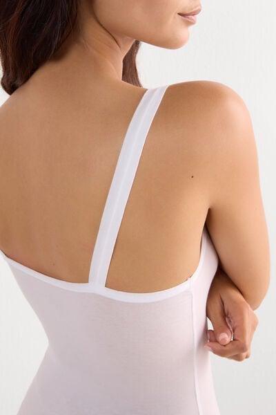 White Tank Top Bodysuit, White, large image number 5