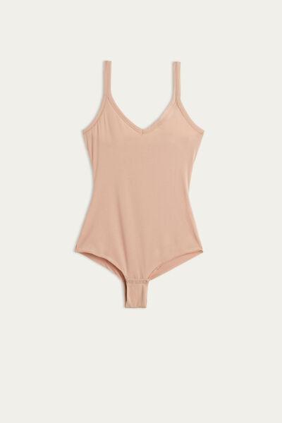Beige Tank Top Bodysuit, , large image number 2