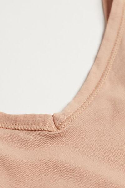 Beige Tank Top Bodysuit, , large image number 4
