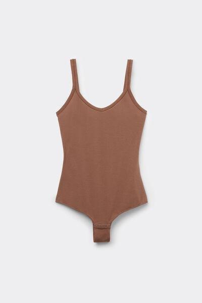 Beige Ultralight Vest Bodysuit, , large image number 2