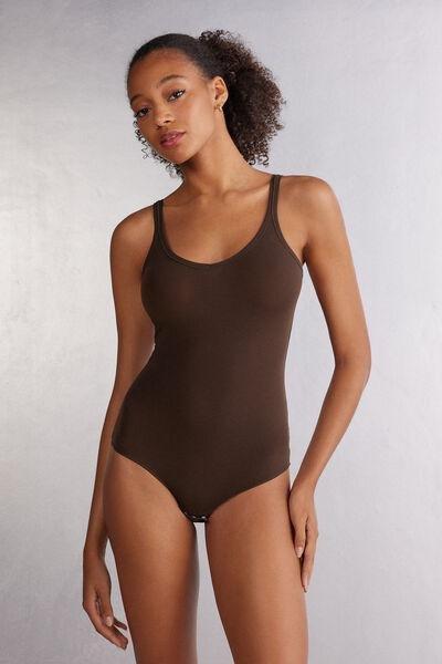 Brown Tank Top Bodysuit, , medium
