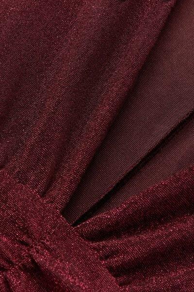 Burgundy Shimmering Passion Long-Sleeved Lam&eacute; Bodysuit, 5601_032K, large image number 7