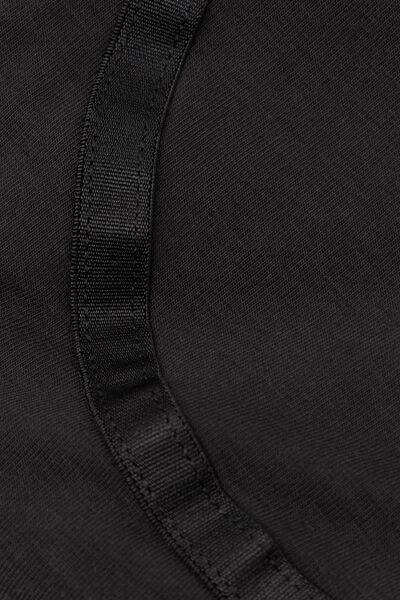 Black Handcrafted Luxury Long-Sleeved Bodysuit, Black, large image number 4